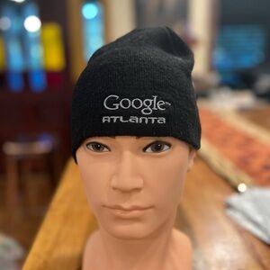 Google Black Beanie with Atlanta Embroidery